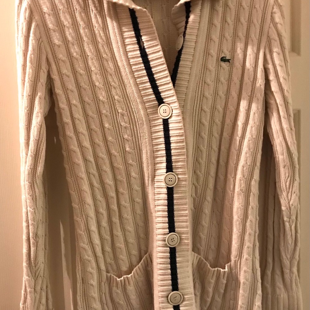 Lacoste Long Cardigan Sweater